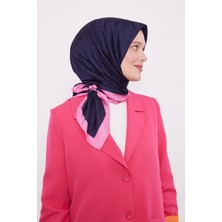 Fuşya Halka Desen Monogram Eşarp