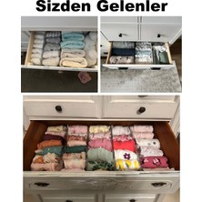 12 Adet Akrilik Şeffaf Teleskopik Ayarlanabilir Çekmece Bölücü Düzenleyici Organizer