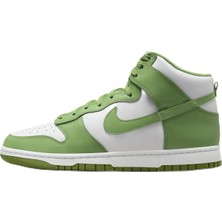 Nike Dunk High Retro Leather Mens Sneaker Hakiki Deri Günlük Spor Ayakkabı Yeşil