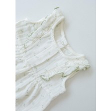 Organik  Alice Şort Tulum Ekru