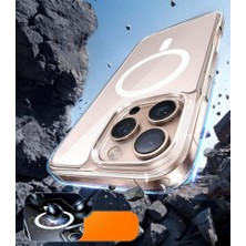 Apple iPhone 14/15 Plus Uyumlu Magsafe Manyetik Kablosuz Şarj Destekli Sert Silikon Şeffaf Kapak