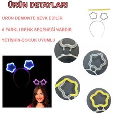 Glow Stick Karanlıkta Yanan Fosforlu Yıldız Taç 12 Adet