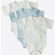 Organik New Dreams 3'lü Kısa Kol Body Mavi