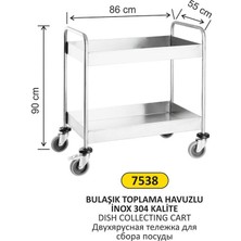 Arı Metal Bulaşık Toplama Havuzlu 2 Katlı