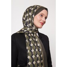 Yeşil Petek Desen Love Şal