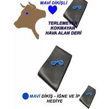 Fıat 500L  Uyumlu Oto,araç  Direksiyon Kılıfı Mavi Dikiş