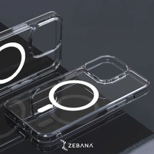 Zebana Şeffaf Magsafe Silikon Kılıf (Kablosuz Şarj Destekli)