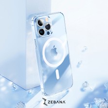Zebana Şeffaf Magsafe Silikon Kılıf (Kablosuz Şarj Destekli)