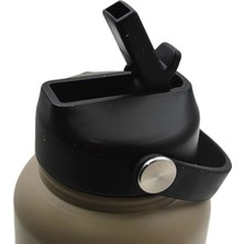 Noki Çevir Aç Kapak Pipetli Taşıma Kulplu Çelik Termos Matara 960 ml (T-0127)