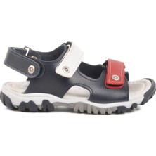 Aspor Lacivert Kırmızı Cırtlı Erkek Çocuk Sandalet