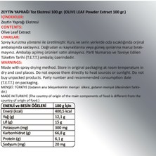 Gökçek Şifa Zeytin Yaprağı Toz Ekstresi ( Olive Leaf Powder Extract)100 gr Cam Kavanoz