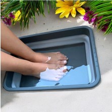 Magic Katlanır Badya Pedikür Leğen Kova Akordiyon Katlanabilir 8 L Antrasit/gri