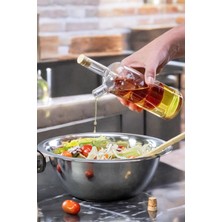 Çift Hazneli Cam Yağdanlık & Sirkelik – 260 ml Zarif Tasarım