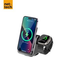 Nettech NT-WCH05 3 In 1 15W Kablosuz Wireless Şarj