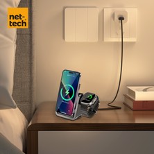 Nettech NT-WCH05 3 In 1 15W Kablosuz Wireless Şarj
