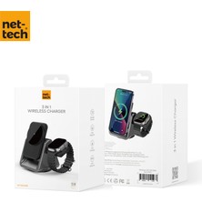 Nettech NT-WCH05 3 In 1 15W Kablosuz Wireless Şarj