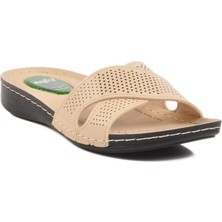 Bej Jel Tabanlı Kadın Terlik Bento 6806 Z