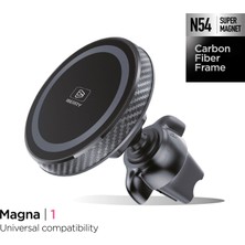 Iberry Magna1 Karbon Klipsli Manyetik Araç Içi Telefon Tutucu