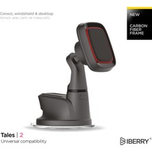 Iberry Tales2 Kırmızı Vantuzlu Manyetik Araç Içi Telefon Tutucu