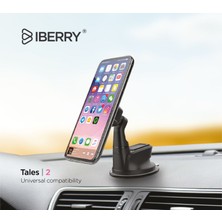 Iberry Tales2 Kırmızı Vantuzlu Manyetik Araç Içi Telefon Tutucu