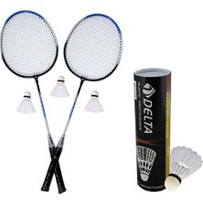 Delta Badminton 2 Raket+ 9 Top Set Badminton Malzemeleri RSB-606 Renkli