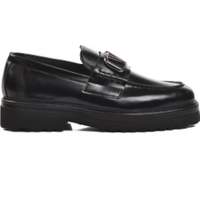 Aspor Siyah Açma Erkek Loafer Ayakkabı Premium