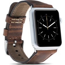 Apple Watch Uyumlu Gerçek Deri Kordon, Kahverengi