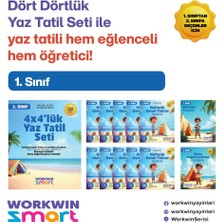 1. Sınıf 4x4'lük Tatil Tekrar Seti | 12 Fasikül+Bilişsel ETKINLIKLER-2025