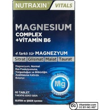 Nutraxin Magnesium Complex Vitamin B6 60 Tablet 3 Adet