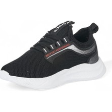 Rahat, Hafif, Ortopedik, Yazlık, Bağcıksız, Fileli Sneaker Siyah-Beyaz Çocuk Spor Ayakkabı