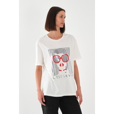 Alexander Gardi Alexandergardı Baskılı Siyah Kadın T-Shirt