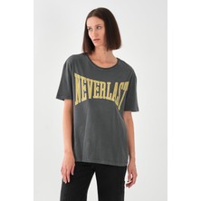 Alexander Gardi Alexandergardı Baskılı Antrasit Basic T-Shirt