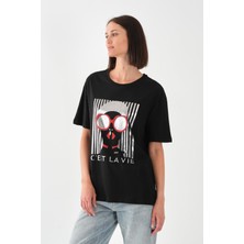 Alexander Gardi ALEXANDERGARDI Baskılı Siyah Kadın T-shirt