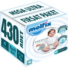 Molfix Premium Bebek Bezi Beden:4 (7-14 kg) Maxi 430 Adet