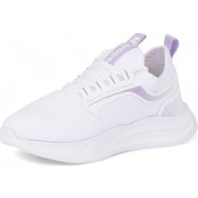 Rahat, Hafif, Ortopedik, Yazlık, Bağcıksız, Fileli Sneaker Beyaz - Lila Çocuk Spor Ayakkabı