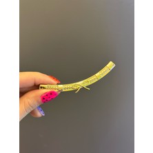 Gönülden Tasarım Altın Sarı Fiyonklu Çanta Giyim Aksesuarı 9x1 cm