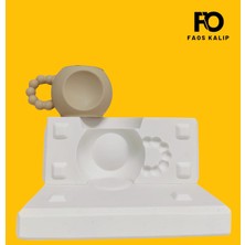 Faos Kalıp Seramik Boncuk Kulplu Kupa Kalıbı