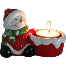 Noel Yılbaşı Poliserin Mumluk Tealightlı 10CM 1 Adet