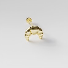 14 Ayar Altın Kruvasan Piercing/ Helix, Tragus