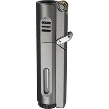 Premiumquality Parlak Gunmetal 3 Torch Pürmüz Metal Puro Çakmağı