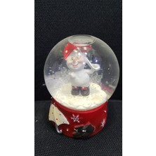 9cm Kar Küre Kırmızı Kardan Adam Noel Yılbaşı 1 Adet