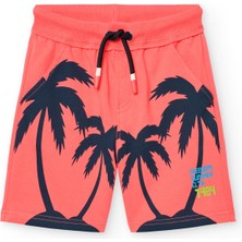 Palmiye Baskılı Erkek Çocuk Çocuk Şort