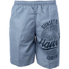 Oppland Erkek Deniz Havuz Şortu Sportif Baskılı Beli Lastikli ve Bağcıklı Cepli Sututmayan Rahat