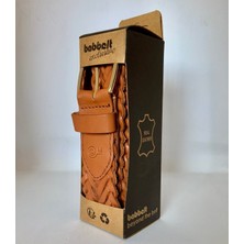 Kadın El Örgüsü Hakiki Deri Kemer