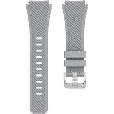 Amazfit Bip 5 ile Uyumlu Kordon Tırtık Desenli Tokalı Silikon Kayış