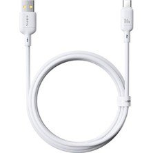 Baseus Silky Series USB To Type-C 100W Hızlı Şarj Kablosu 1m - Beyaz