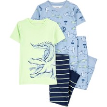 Erkek Çocuk Bebek Pijama Set 4'lü Paket