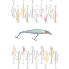 Bizimevde 8 cm 10 gr Rapala Balık Yemi Kurşun Arkası Olta Yem Seti Karbon Çelik Iğne 5 Renk