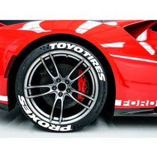 AS Tuning Toyotires Proxes 3D Lastik Yazısı Full Beyaz