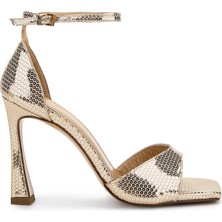 Tamer Tanca Kadın Vegan Altın Topuklu Ayakkabı 1065 1009 Bn Ayk Y25 Altın Bsk